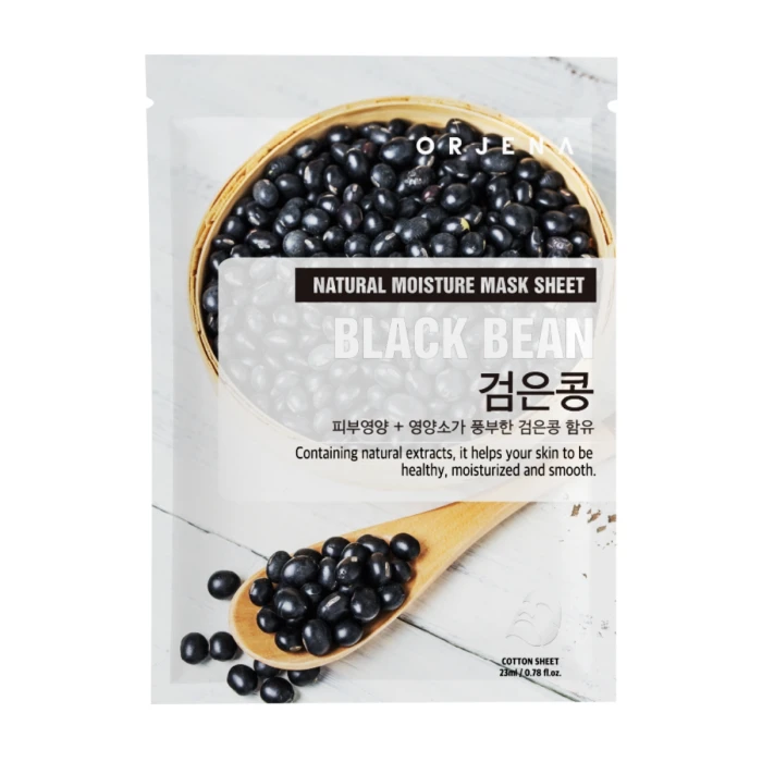 BLACK BEAN Orjena Natural Moisture Black Bean Mask Sheet – 23 ml - Image 1