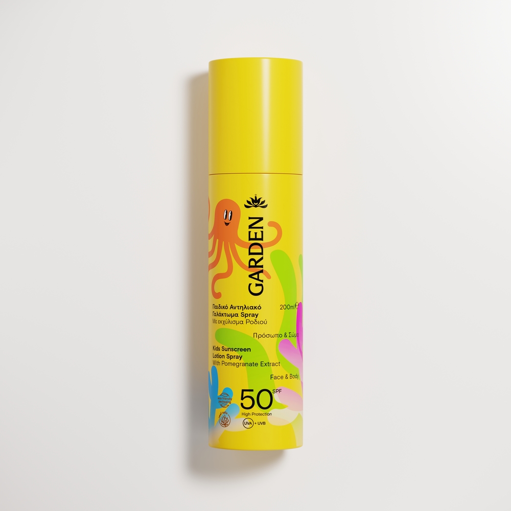 SUNCARE-SPRAY-KIDS Παιδικό Αντηλιακό Γαλάκτωμα Spray με Εκχύλισμα Ροδιού SPF50 200ml - Image 1