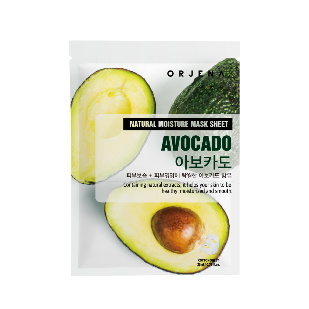 mask avocado Orjena Natural Moisture Avocado Mask Sheet – 23 ml - Image 1
